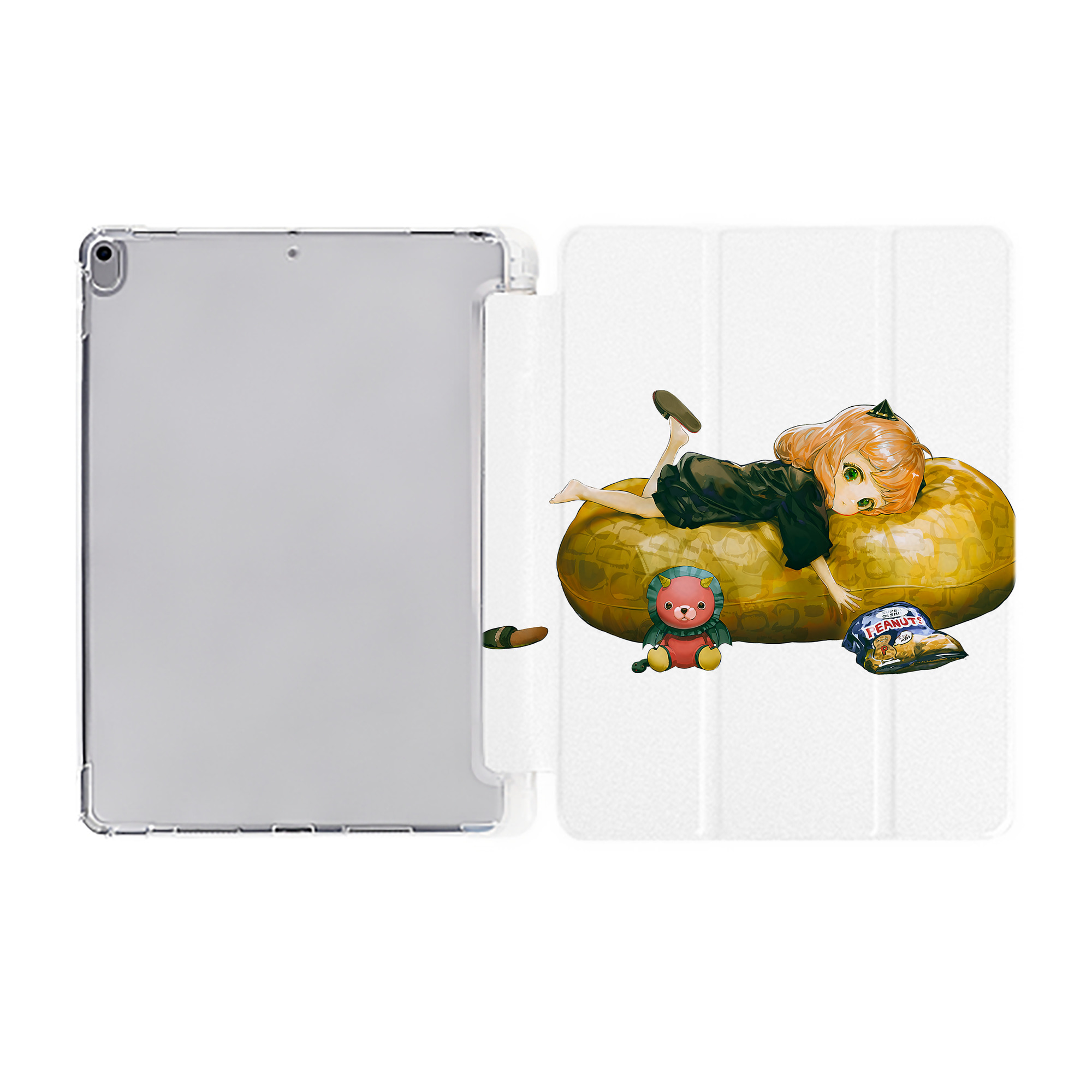 （画像用） SPY×FAMILY间谍家家酒 IPad ケース ペン収納付き 三つ折りスタンド PUレザー×シリコン 対応機種9.5/10.5/10.9インチ